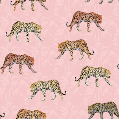 Leopard inmitten der Rosen