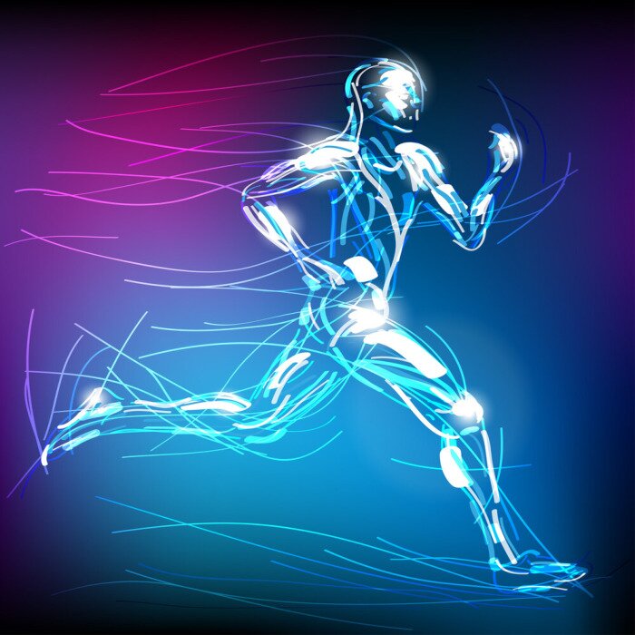 Poster Leuchtender Läufer