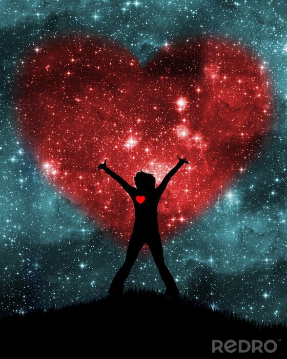 Poster Liebe auf den Sternenhimmel