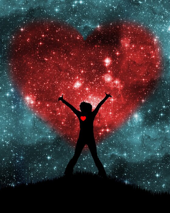 Poster Liebe auf den Sternenhimmel