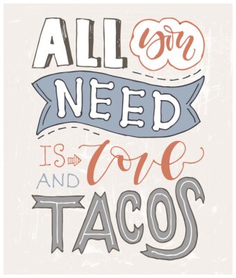Poster Liebe zu Tacos