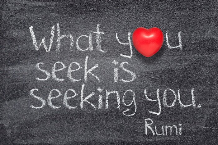 Poster Liebeszitat auf einer Wandtafel