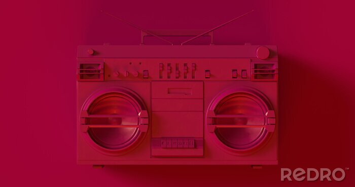 Poster Lila Boombox in 3D