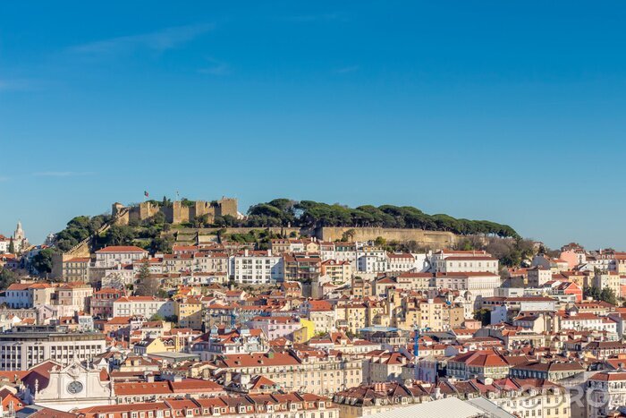 Poster Lissabon Blick auf Stadt