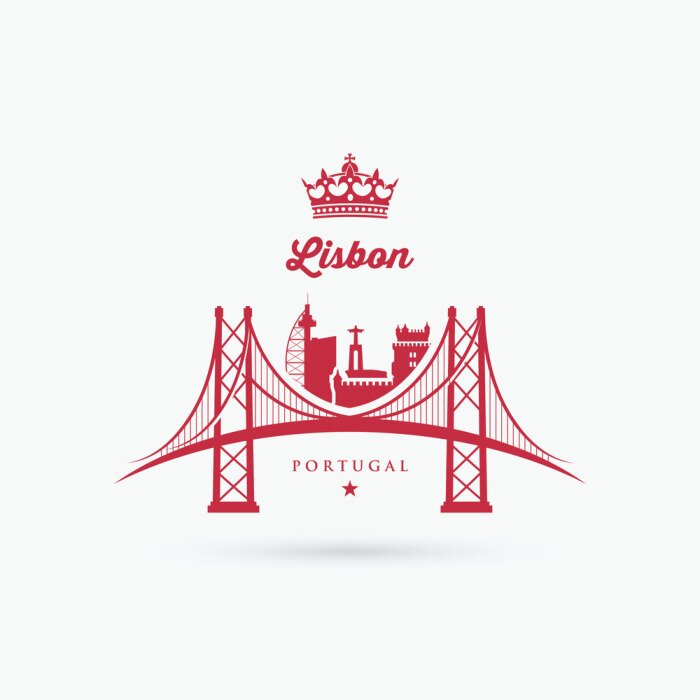 Poster Lissabon-Brücke-Symbol