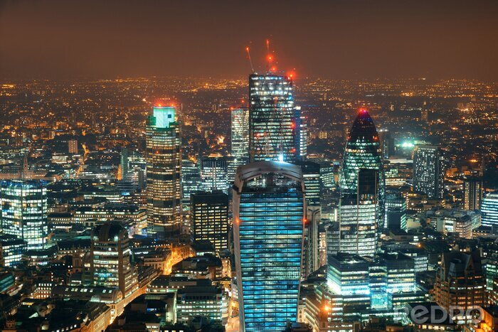 Poster London bei Nacht