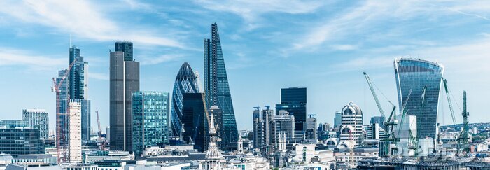 Poster London-Panorama mit Wolkenkratzern
