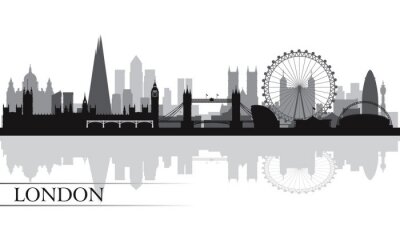 London Skyline Silhouette Hintergrund