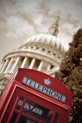 Poster London St Pauls Telefonzelle
