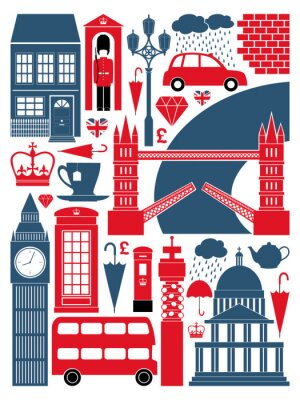 London Symbole und Wahrzeichen