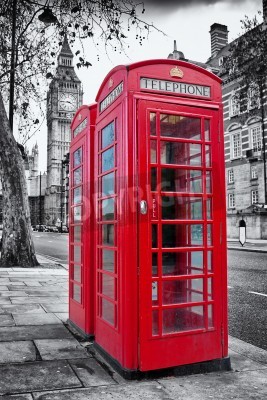 Poster London Telefonzelle auf der Straße