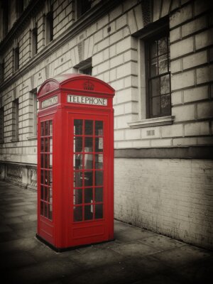 Poster London Telefonzelle Vintage