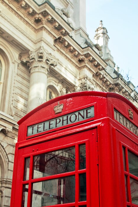 Poster London Telephone rote Telefonzelle
