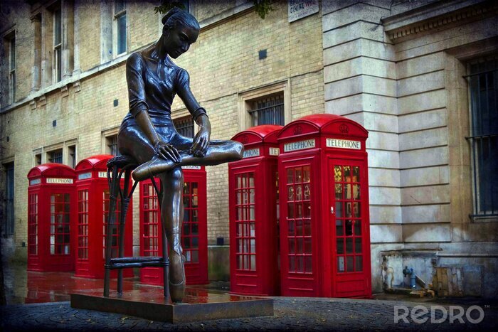 Poster London und die Statue in Covent Garden