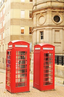 Poster London und klassische Telefonzellen