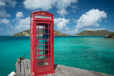 Poster London und Telefonzelle in Marina Cay