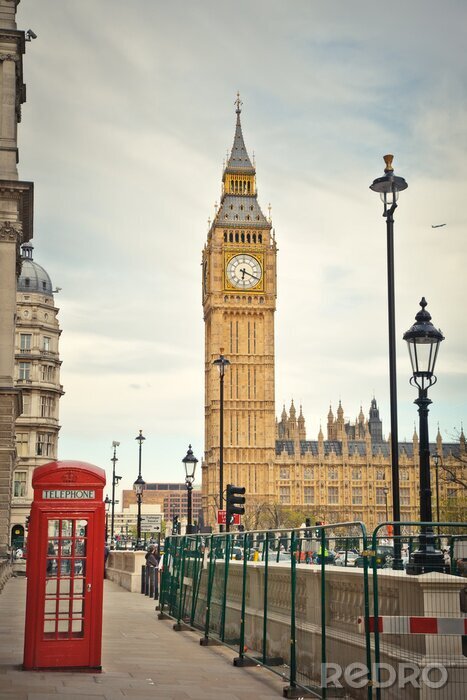 Poster London und Telefonzelle mit Big Ben