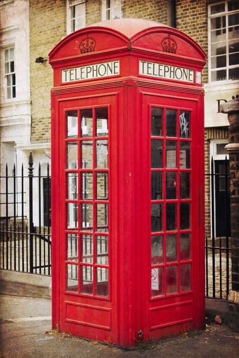 Poster London und Telefonzelle Telephone