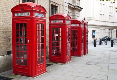 London und Telefonzellen in der Stadt