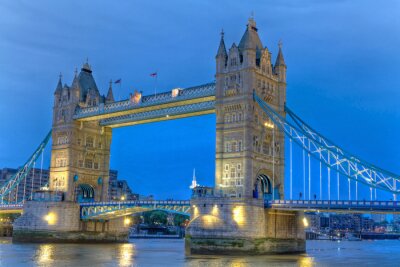 Poster Londoner Ansicht von Tower Bridge
