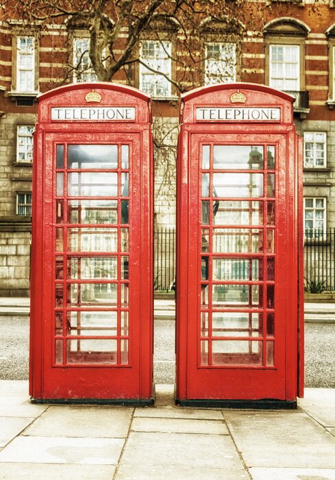 Poster Londoner Telefonzellen für Touristen