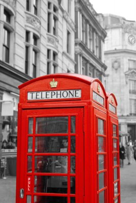 Poster Londoner Vintage-Telefonzellen