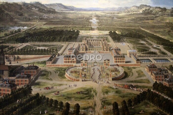 Poster Luftaufnahme von Versailles