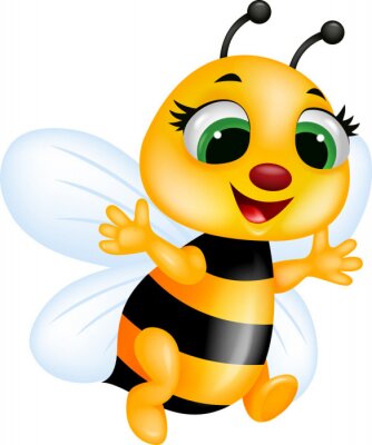 Lustige Bienen-Karikatur