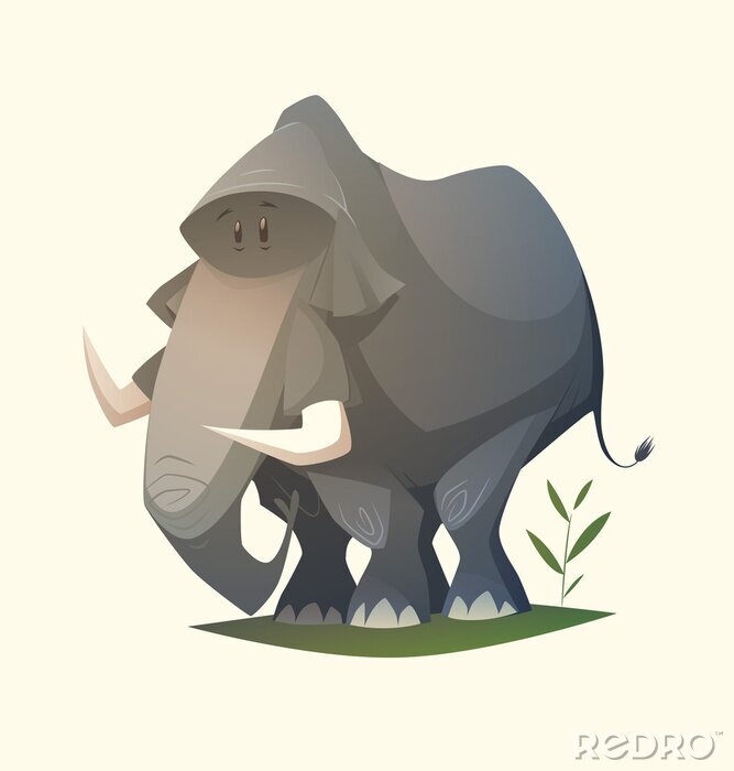 Poster Lustiger Elefant