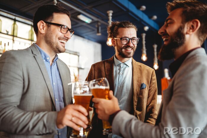 Poster Männertreffen beim Bier