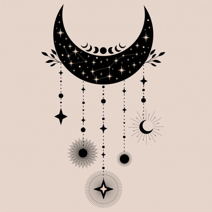 Poster Magische Symbole des Himmels