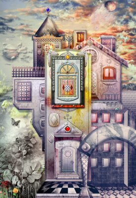 Magisches Fantasy-Gebäude