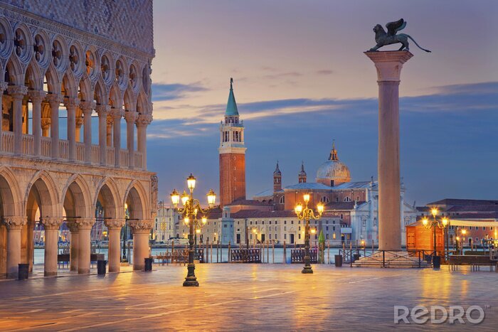 Poster Magisches Venedig am Abend