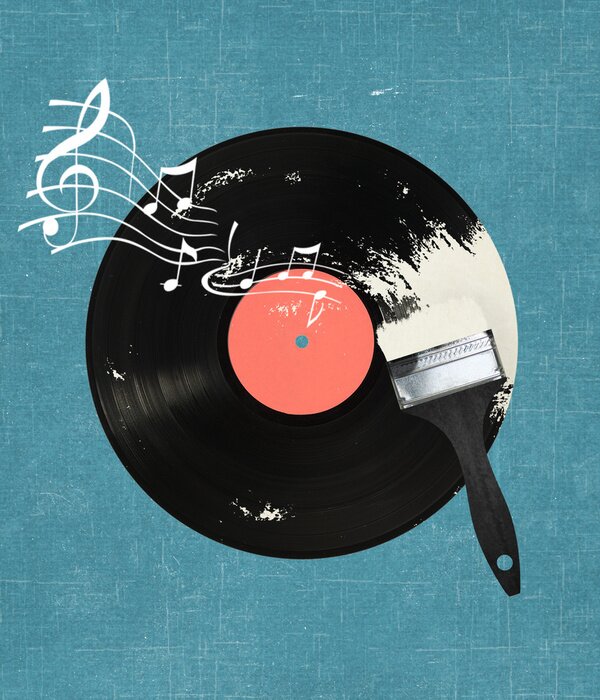 Poster Malen mit Musik - Collage