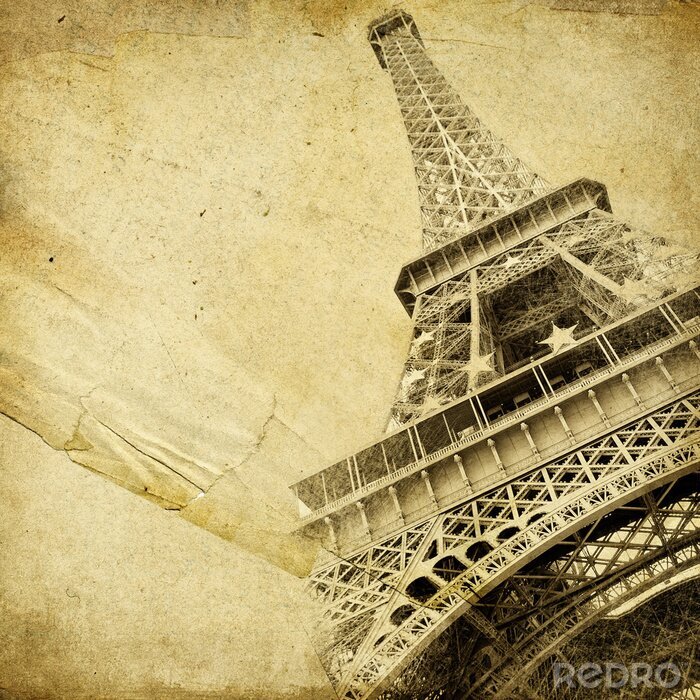 Poster Malerei Architektur des Eiffelturms