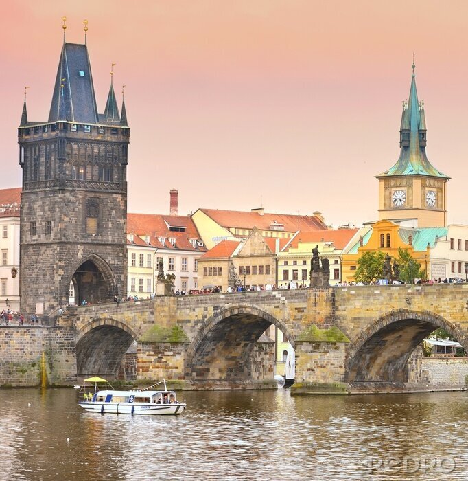 Poster Malerisches Prag und Karlsbrücke