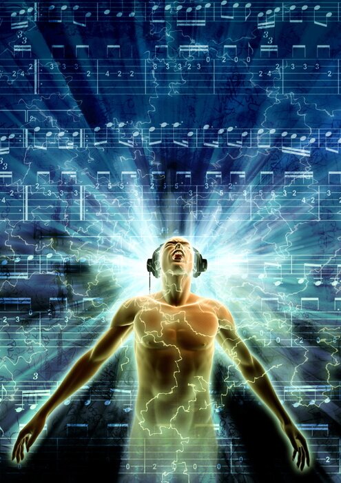 Poster Mann verloren in Musik