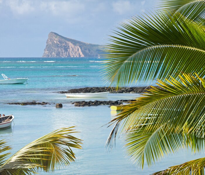 Poster Meereslandschaft mit einer Klippe