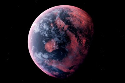 Poster Mehrfarbiger Planet unbekanntes Objekt