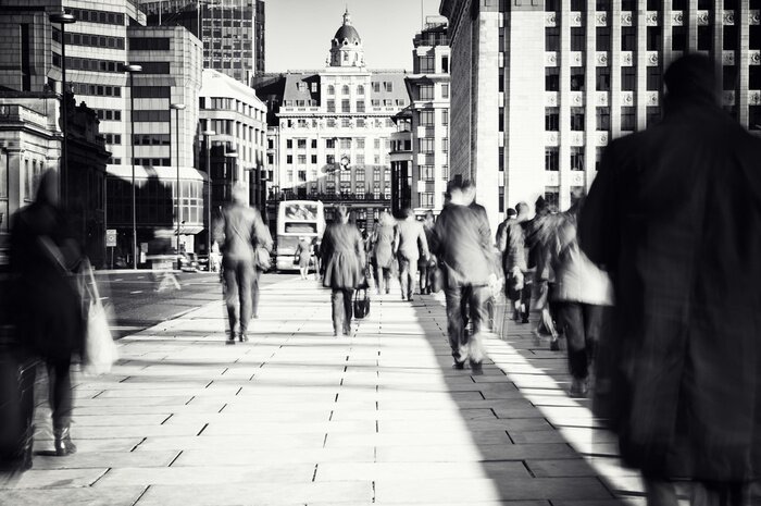 Poster Menschen auf der Brücke in London