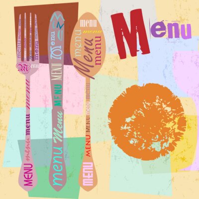 Menü-Karte Design-Vorlage für Restaurant, kostenlose Kopie Raum, mit