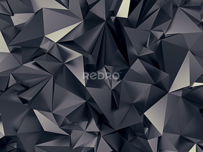 Poster Metallische geometrische Formen erzeugen ein 3D-Muster