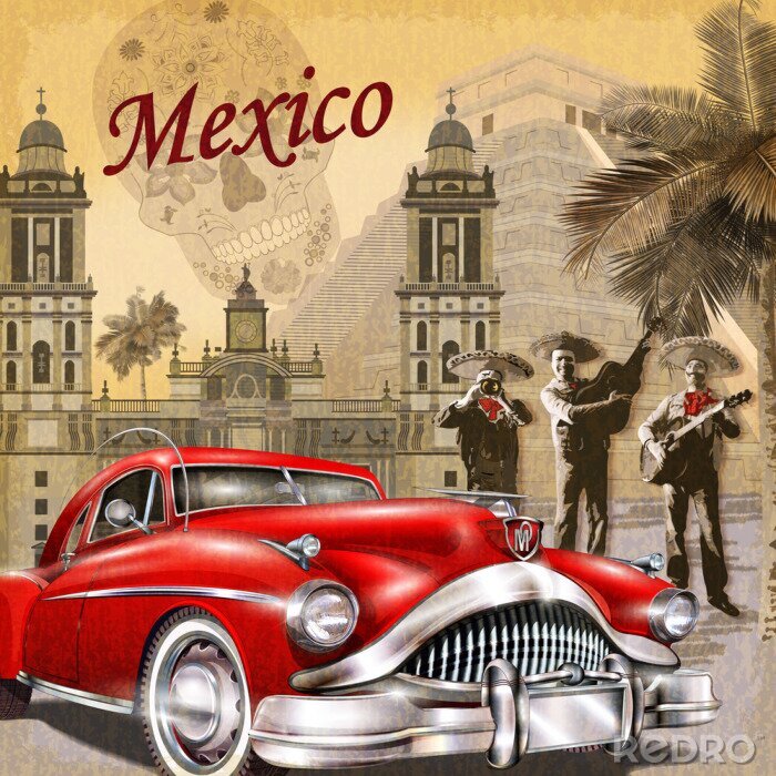 Poster Mexico retro poster.