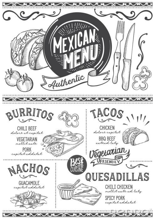 Poster Mexikanische Küche