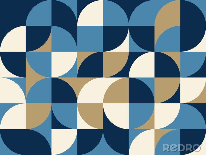 Poster Mid-Century Abstract Vector Pattern Design
