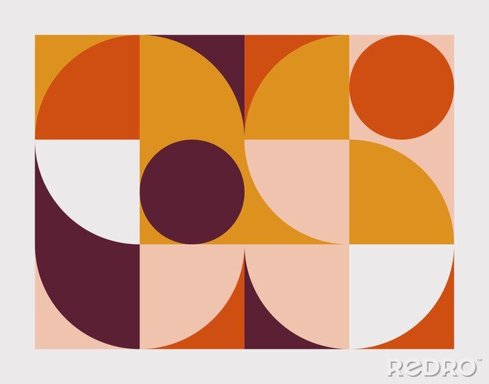 Poster Mid-Century Abstract Vector Pattern Design