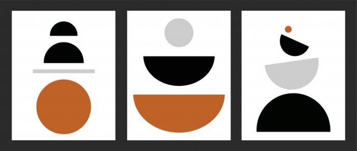 Poster Minimalistische modernistische Anordnung