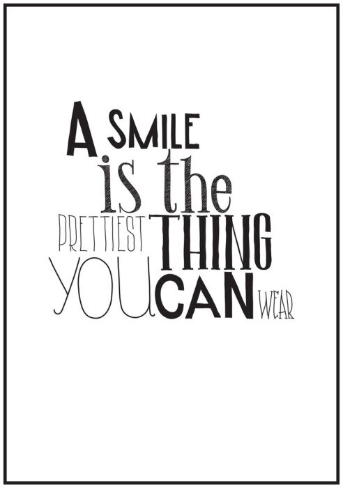 Poster Minimalistische Schwarz-Weiß-Grafik mit einem motivierenden Slogan