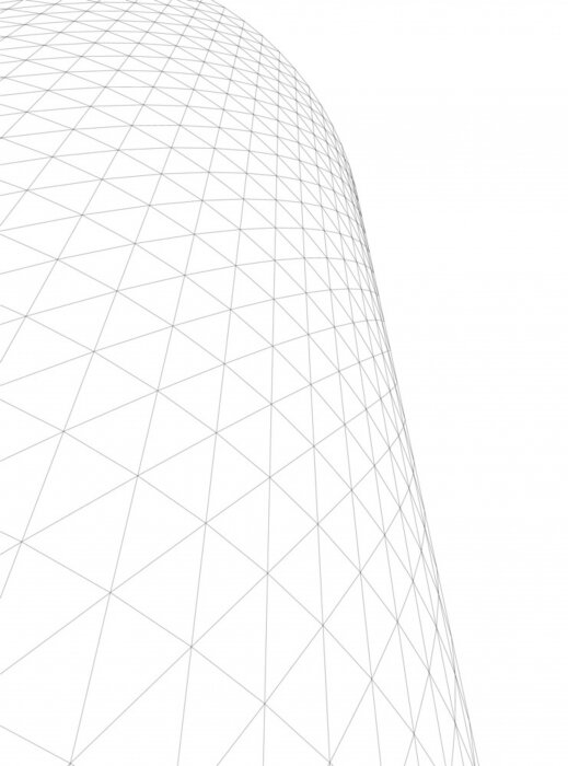 Poster Minimalistische schwarz-weiße 3d-Skizze