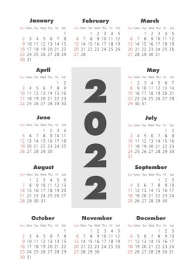 Poster Minimalistischer Kalender